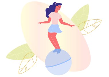 Hopper Ball çizgi filminde zıplayan ya da zıplayan kız.