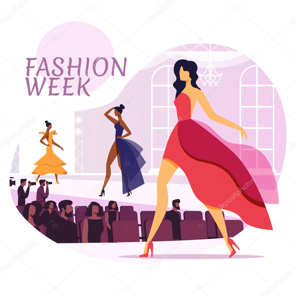 Fashion Industry Flat Social Media Banner Layout