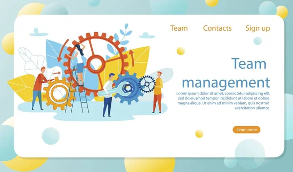 Inscrição Team Management Vector Illustration . —  Vetores de Stock