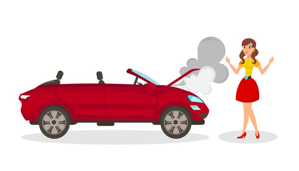 Автомобильная авария с плоским изоляционным вектором
