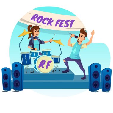 Parlak Sancak Kültür Etkinliği Rock Festivali Çizgi Filmi.