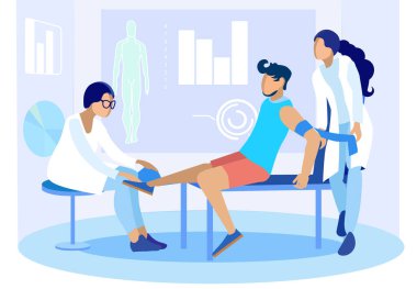 Doktorlar Yaralı Çizgi Filminde Hastaya Yardım Ediyor