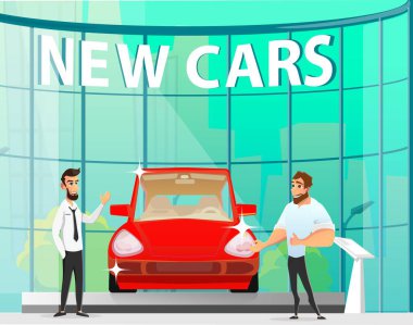 Erkek Oto Satıcısı Temsilciler Sunar Yeni Lüks Araba