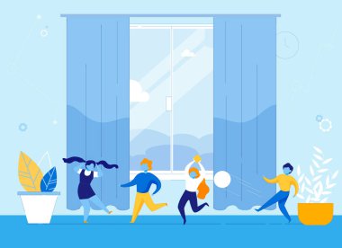 Anaokulunda ya da anaokulunda oynayan çocuklar.