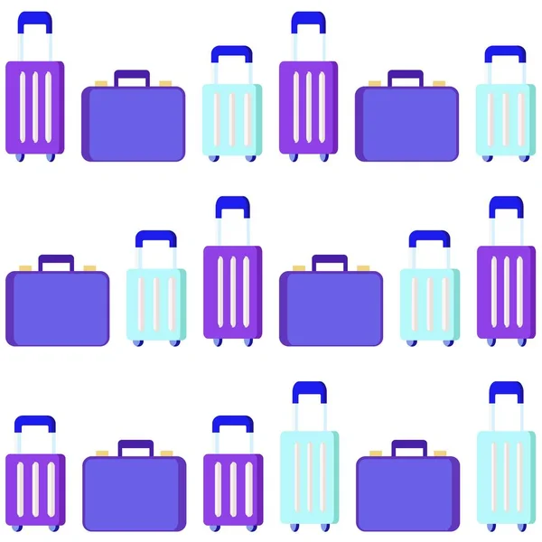 가방, 여행 가방씨없는 여행 패턴 — 스톡 벡터