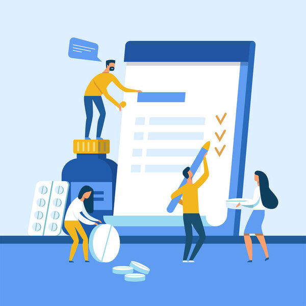 Ученые тестируют таблетки и обсуждают результаты
