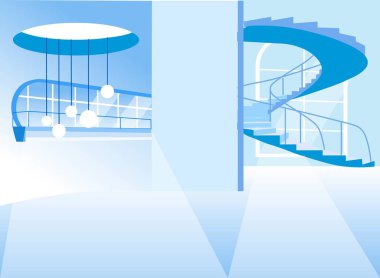 İçi boş Spiral Merdiven Yukarı Çıkıyor