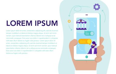 Kredi için mobil başvuru formu. Çevrimiçi Kredi. Vektör.