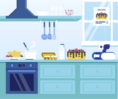 Ev Robotu Mutfakta Krep Hazırlıyor