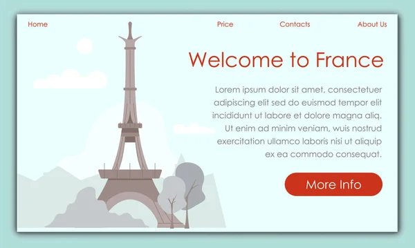 Monitor Screen Savers Site. Bem-vindo à França . — Vetor de Stock