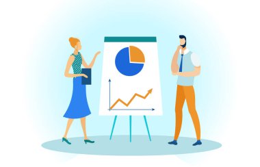 İşçiler Büyüme Çizelgesi ve Grafiklerini Tahtada Analiz Ediyor.