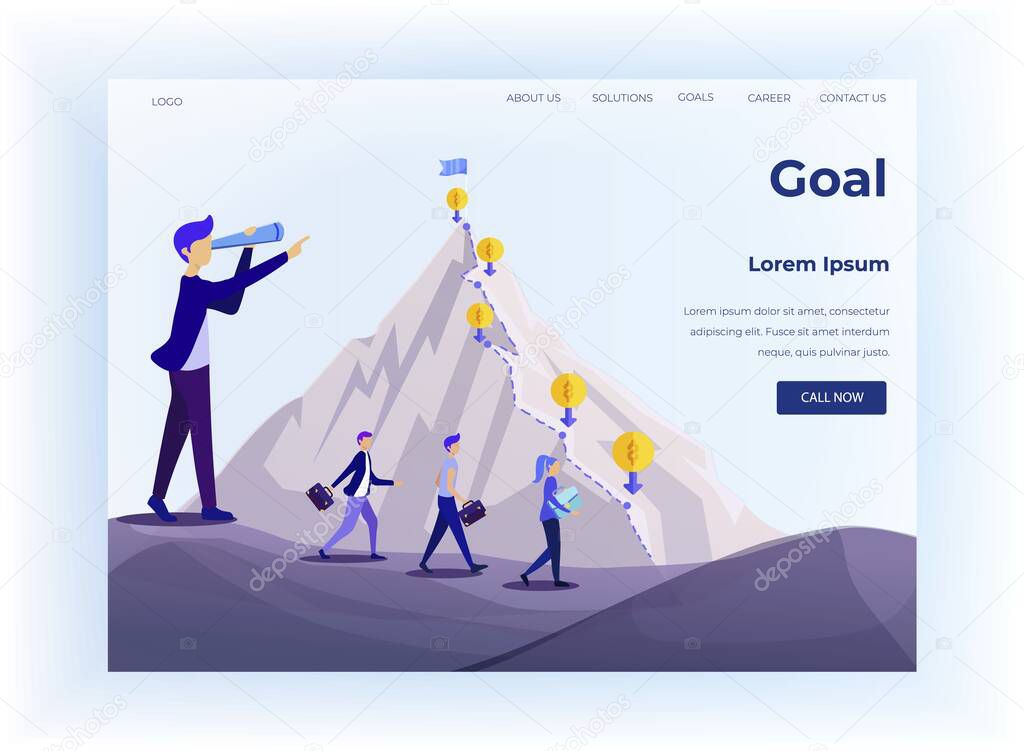 Goal Achievement Business Design Landing Page