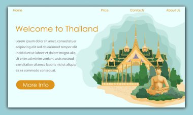 Çekicilik ve Buda Heykeli. Tayland 'a hoş geldiniz.