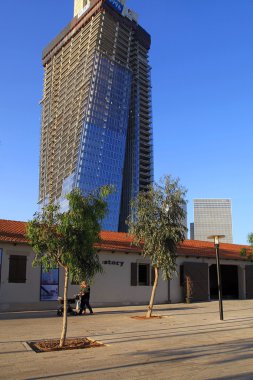açık hava ticari merkezi Sarona ve gökdelenler, Tel Aviv, İsrail