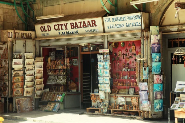 Souvenirladen in der Altstadt von jerusalem — Stockfoto