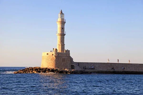 Lighthouse in Rethymno, Crete, Greece — Stock Photo, Image