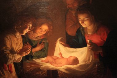  Noel boyama, Uffizi Galerisi, Florence, İtalya. 
