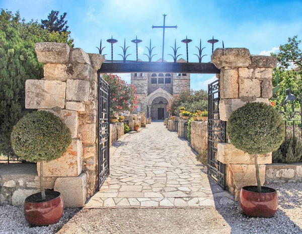 Bazilica Schimbării la Față, Muntele Tabor, Galileea, Israel — Fotografie, imagine de stoc