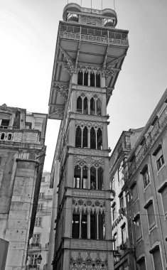 Lizbon elevador de santa justa, baixa (Portekiz)