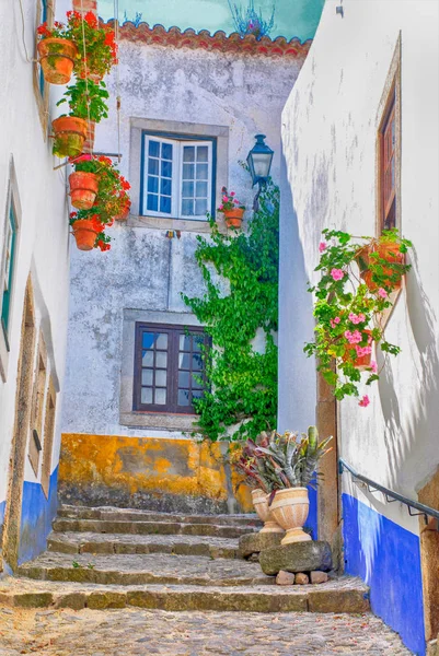 Μεσαιωνική πόλη obidos, Πορτογαλία — Φωτογραφία Αρχείου