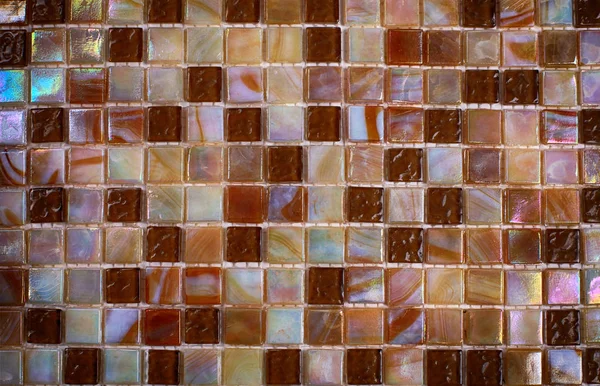 Misture o mosaico de vidro nacre brilhante em cores bege — Fotografia de Stock