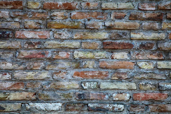 Gebarsten beton vintage baksteen muur achtergrond — Stockfoto