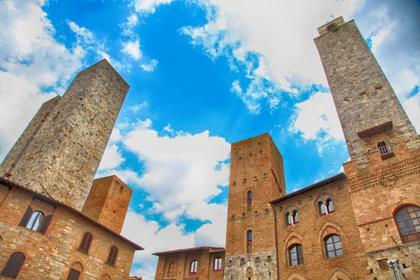 Średniowieczne San Gimignano, Toskania, Włochy — Zdjęcie stockowe