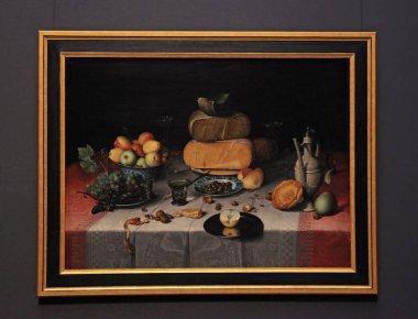 Meyve, peynir, fındık ve şarap Rijksmuseum, Amsterdam ile klasik natürmort