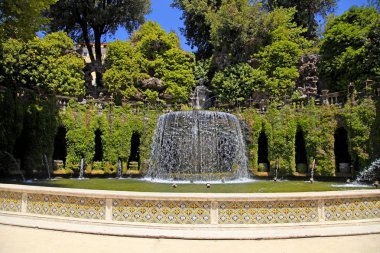 Ovato çeşme park Villa d'Este, Tivoli, İtalya
