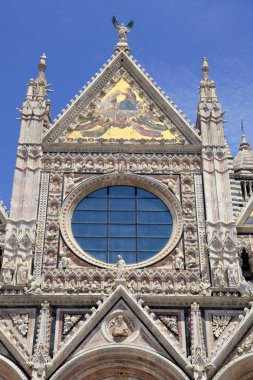 Cephe detay Siena Katedrali'nin Siena, İtalya