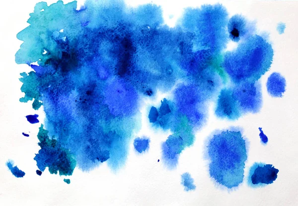 Abstrait bleu aquarelle fond — Photo