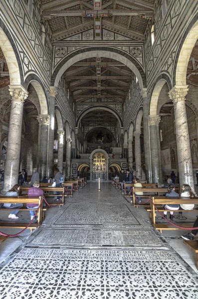 Kilátás Belső Tér Templom San Miniato Firenzében — Stock Fotó