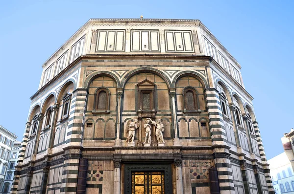 Baptisterio Florencia Con Puerta Característica Baldosas Oro — Foto de Stock