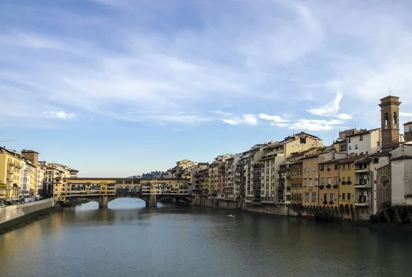 Vista Del Característico Ponte Vecchio Ciudad Florencia — Foto de Stock