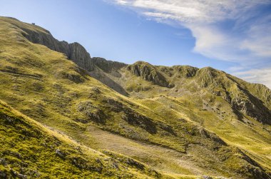 Panoramik manzaralı bir dağ manzarası