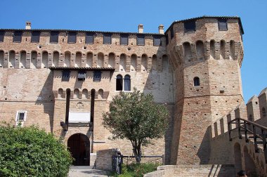 View of the medieval castle-fortress of Gradara (Italy) clipart