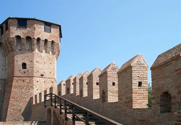 Vista Del Castillo Fortaleza Medieval Gradara Italia — Foto de Stock