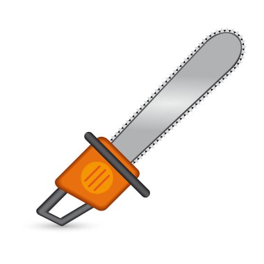 Elektrikli testereya yalıtılmış illüstrasyon