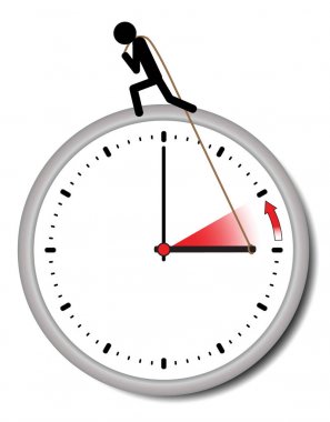 Illustration for changing daylight saving time and standard time clipart