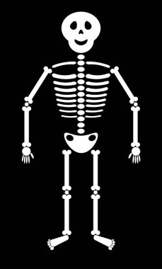 Gülümseen sevimli vektör iskeleti