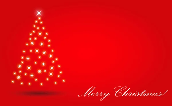 美丽的圣诞背景与照明的星星树 — 图库矢量图片