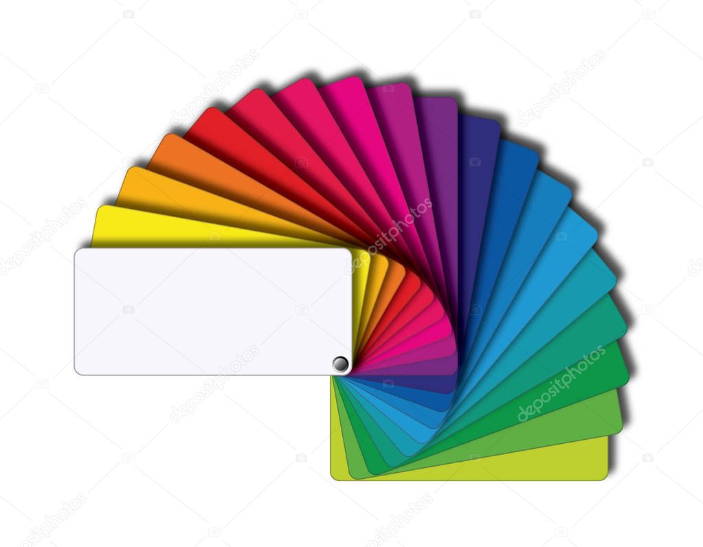 Vector colored cards sampling bunch