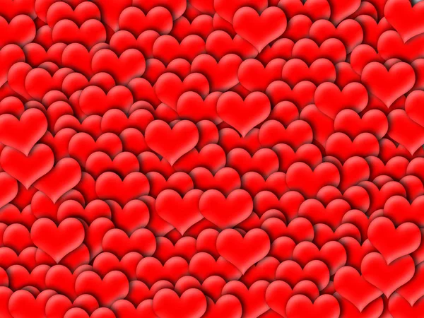Φόντο Γεμάτο Κόκκινες Καρδιές — Φωτογραφία Αρχείου