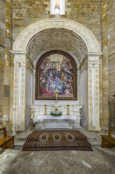 Altare Nel Battistero Volterra — Foto Stock