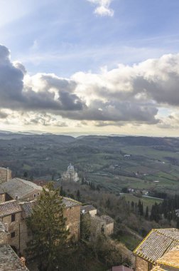 Montepulciano Panoraması yukarıdan görüldü
