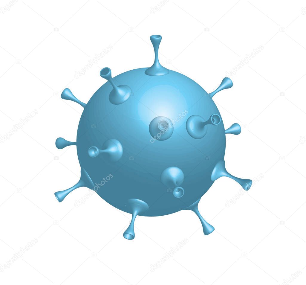 Three-dimensional illustration of a virus