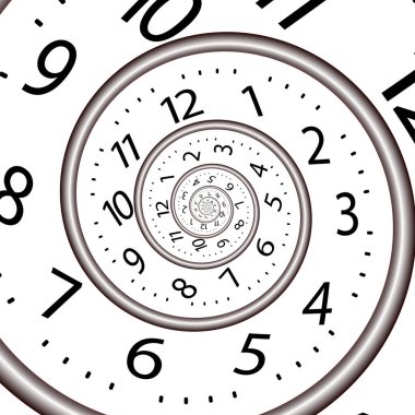 Spiral saat - Sonsuz zaman kavramı