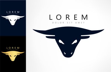 Boğa vektör logosu. Minotaur.