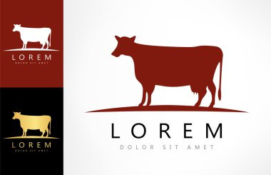 İnek logo vektör