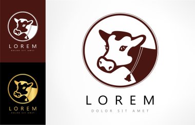 İnek logo vektör